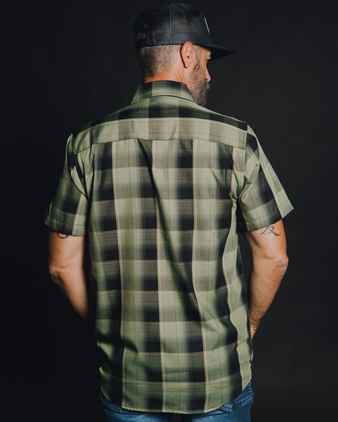 FULL METAL JACKET BAMBOO SHORT SLEEVE BUTTON UP - MENS